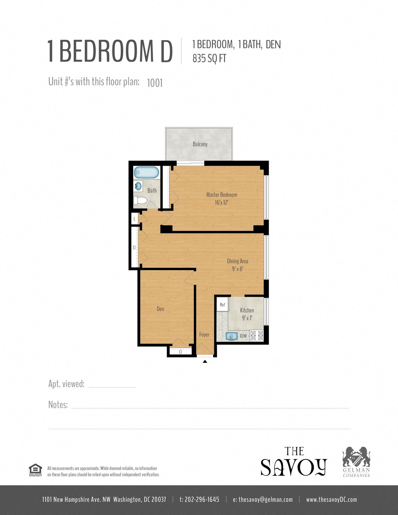 1 Bedroom + Den Image